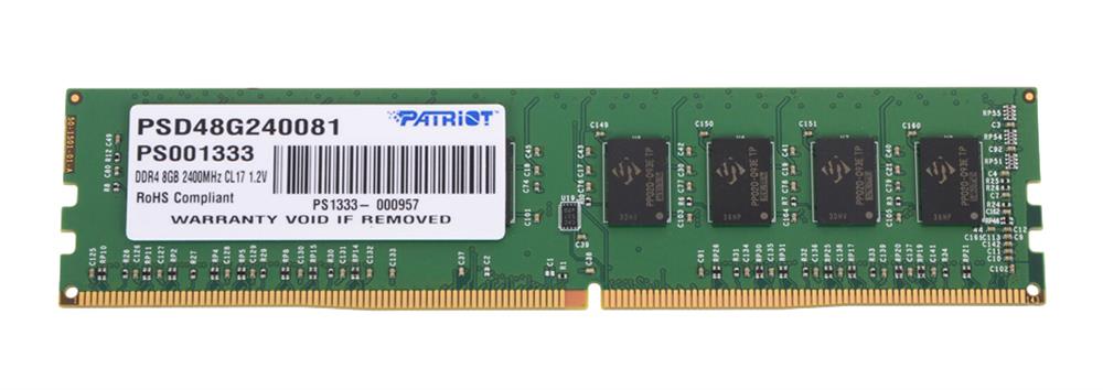 MEMORIA DDR4 RAM 8GB 2400MHz PC CL17 1.2V PATRIOT PSD48G240081