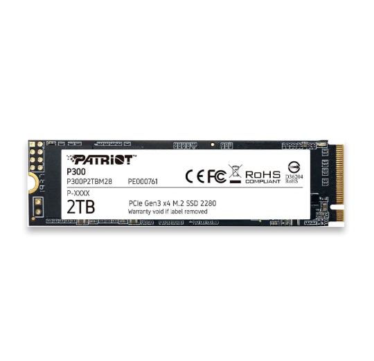 DISCO DURO ESTADO SOLIDO P300 2TB M.2 2280 PCLE GEN 3X4 SSD P300P2TBM28 PATRIOT