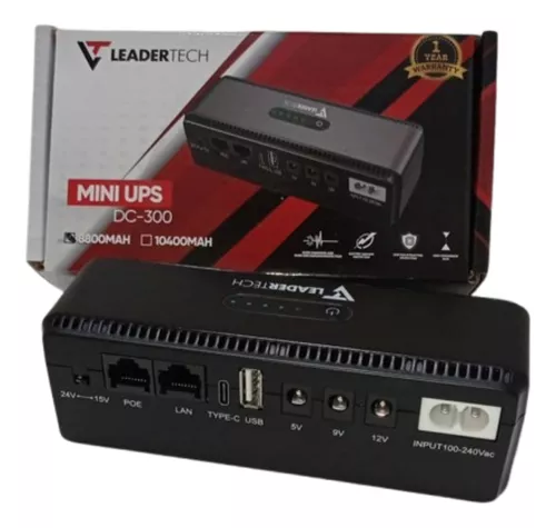 MINI UPS & POWERBANK LEADERTECH 8800MAH TIPO C DC-300 DCL-18W
