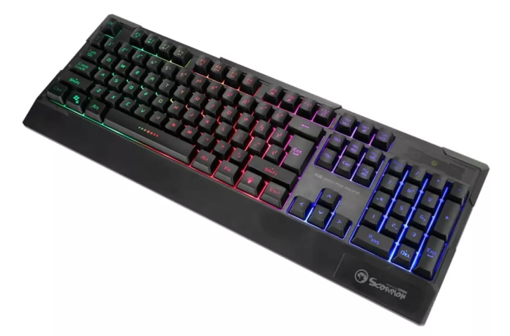 TECLADO MARVO K606 SP Wired Teclado de Membrana RGB