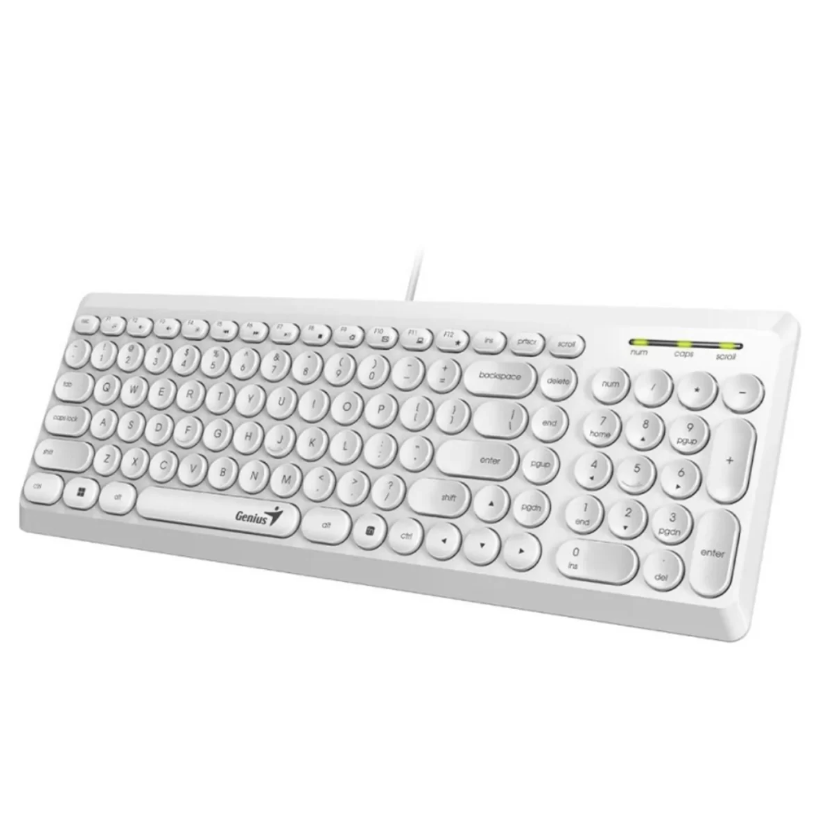 TECLADO GENIUS RS2 SLIMSTAR Q200 WHITE USB AI