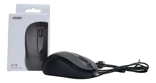 MOUSE JEMIP J218 1000DPI 3 BOTONES USB NEGRO