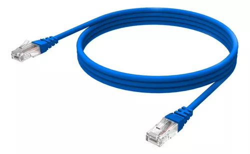 PATCH CORD AZUL CAT6 3 PIES (90CMS) CERTIFICADO 100% COBRE QNET6PC0.9B-100%CU