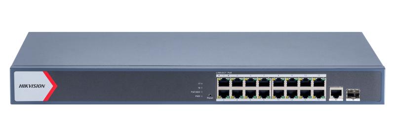 SWITCH GIGABIT PoE+ ADMINISTRABLE 16PTOS DS-3E1518P-EI/M 10/100/1000