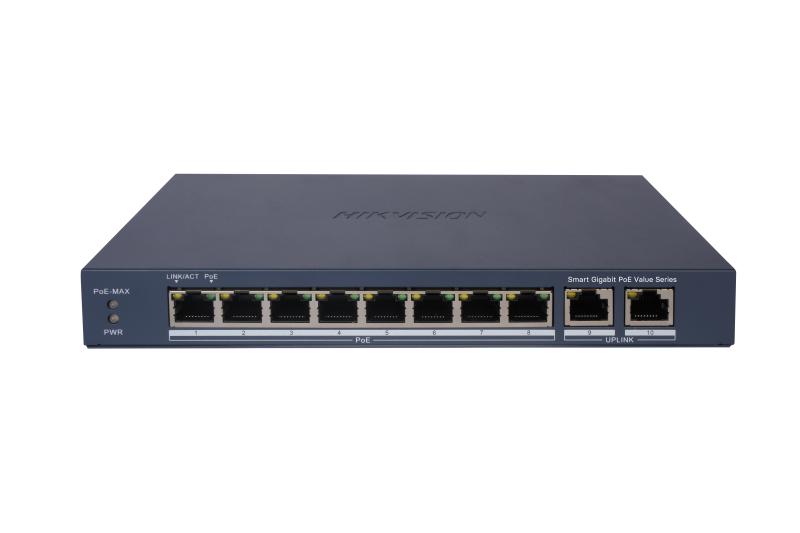 SWITCH GIGABIT PoE+ 8PTOS DS-3E1510P-EI/M(O-STD)