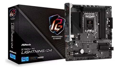 TARJETA MADRE ASROCK Z790 LIGHTNING WIFI PHANTOM SUPP 12TH - 14TH DDR5 LGA1700 AUDIO 7.1 + MOUSE PAD
