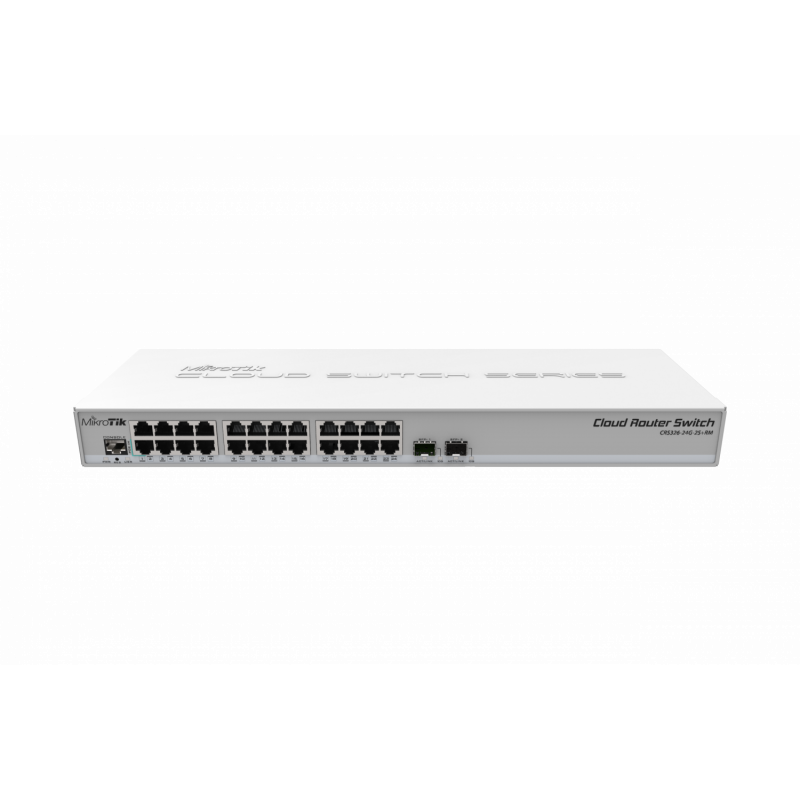 Cloud Smart Switch 24 PUERTOS GIGABIT 2 PUERTOS SFP+ SwitchOS CRS326-24G-2S+RM