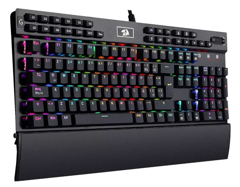 TECLADO GAMING YAMA EN ESPAÑOL RGB CHROMA SWITCHES PURPLE REDRAGON NEGRO K550RGB-1