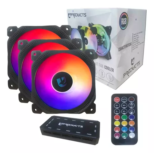 KIT 3 FAN RGB 120MM 1 U PRODUCTS