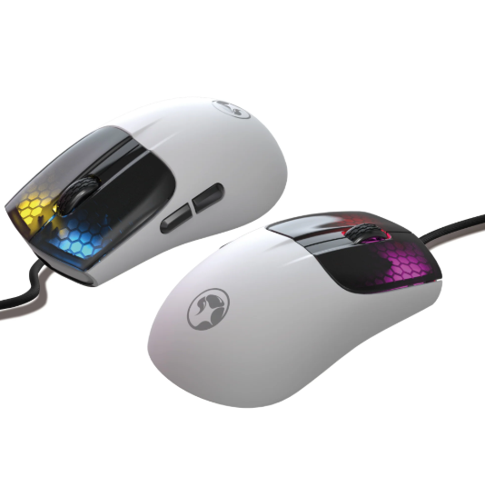 MOUSE MARVO M727 WHITE CAPO WIRED, AMBIDIESTRO 12400DPI BOTONES PROGRAMABLES