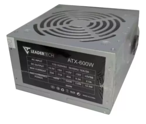 FUENTE DE PODER LEADERTECH ATX600W VENTILADOR 120MM
