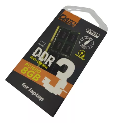 MEMORIA DATO DDR3 8GB 1600MHZ NOTEBOOK DT8G3DSDLD16