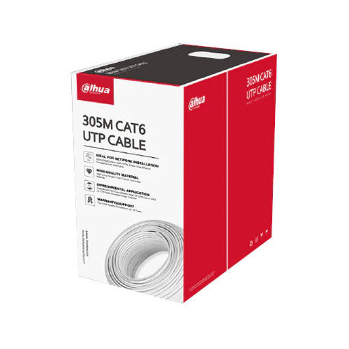 BOBINA CABLE CAT6 EXTERIOR DAHUA DH-PFM920-6UN 100% COBRE