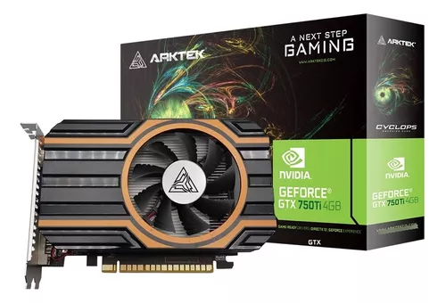 TARJETA DE VIDEO ARKTEK GAMING GEFORCE GTX750Ti 4GB GDDR5 128BIT 1020MHz HDMI-DVI-VGA