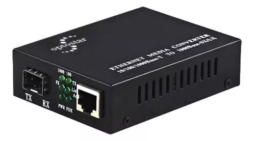 CONVERTIDOR SM F.O 10/100/1000 RJ45 SC 20KM OPTOSTAR OP-ECS13711-20