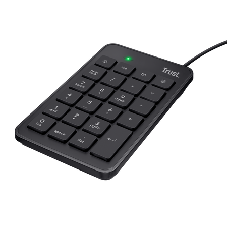 TECLADO NUMERICO TRUST XALAS USB NEGRO COMPATIBLE CON WINDOWS 22221