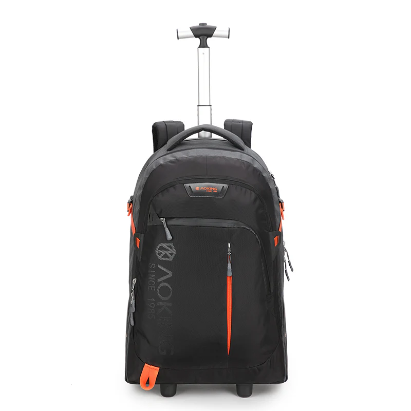 MORRAL CARRY ON CASUAL GLN98089 HEAVY DUTY PORTA LAPTOP 17" AOKING C/SALIDA CABLE, AUDIFONOS Y COBERTOR DE RUEDAS