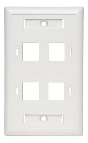 FACE PLATE 4PTOS LISO QNET QNETFP104