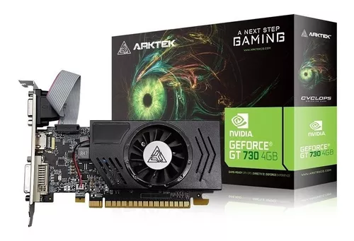 TARJETA DE VIDEO ARKTEK GAMING CYCLOPS GEFORCE GT1030 4GB DDR5 64BIT 1152MHz HDMI-DVI AKN1030D4S4GL1