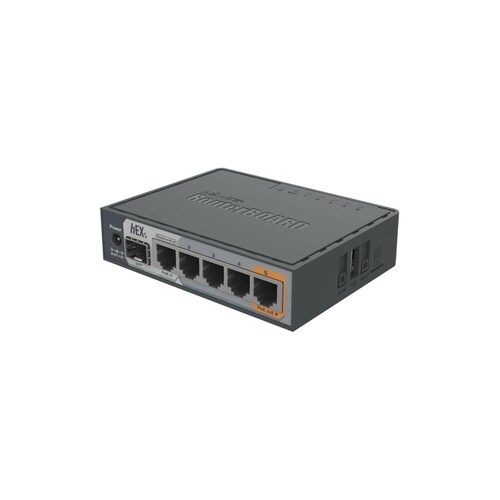 Router Dual Core, 5 puertos Gigabit, 1 Puerto SFP, PoE in, PoE Out RB760iGS (hEX S) 
