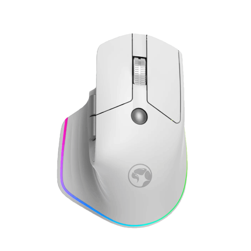 MOUSE MARVO G803 WH Duke 55-70 White wireless doble scroll 4000dpi RGB Ergonomico