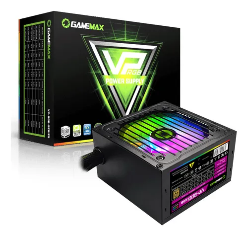 FUENTE DE PODER GAMEMAX 800W GAMING GM-800W 80+BRONZE BLANCO ATX APFC 12V 100-240V