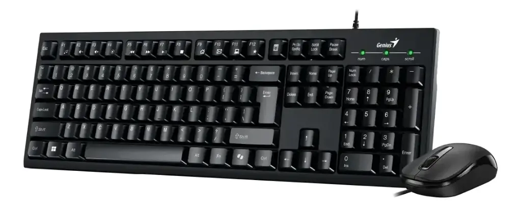COMBO TECLADO MOUSE GENIUS KM-100SE 1200DPI 3 BOTONES 