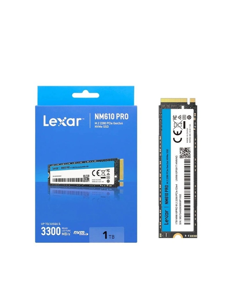 SSD LEXAR 1TB M.2 2280 PCIe NM610 PRO NVMe 3000MB/s 