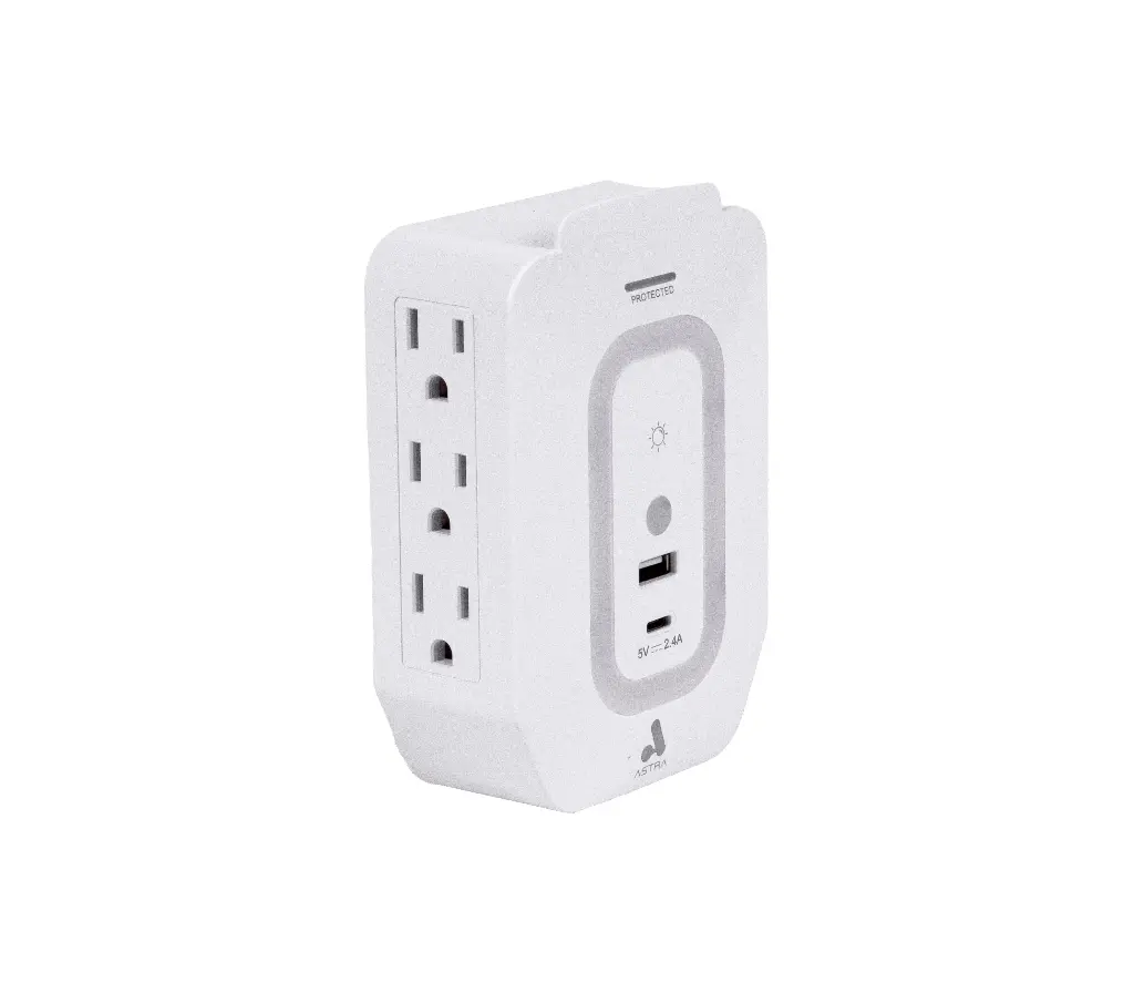 ASTRA TOMA CORRIENTE PROTECTOR DE SOBRETENSIONES CON SENSOR DE LUZ YB4062UPYD