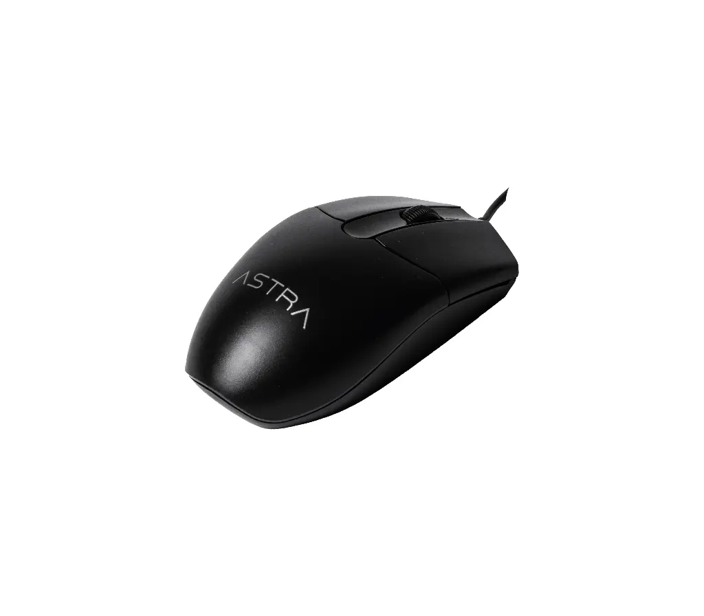ASTRA MOUSE ALAMBRICO USB 3 BOTONES DPI 1000 NEGRO GM-124BK