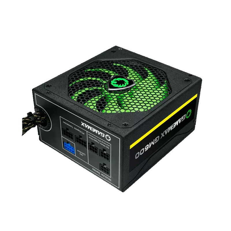 FUENTE DE PODER GAMEMAX 600W GAMING GM-600 ATX 80+BRONZE 12V 100-240V SEMI MODULAR