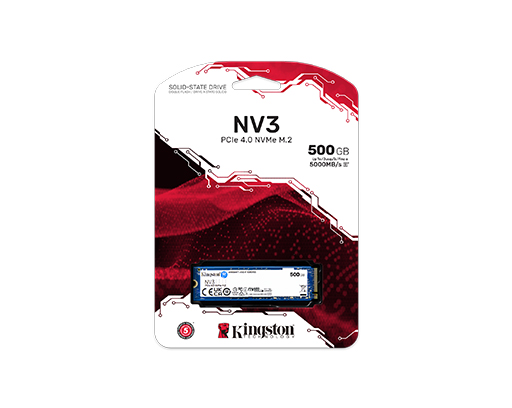 SSD KINGSTON 500GB M.2 2280 PCIe 4.0 SNV3S/500G NVMe 6000MB/s