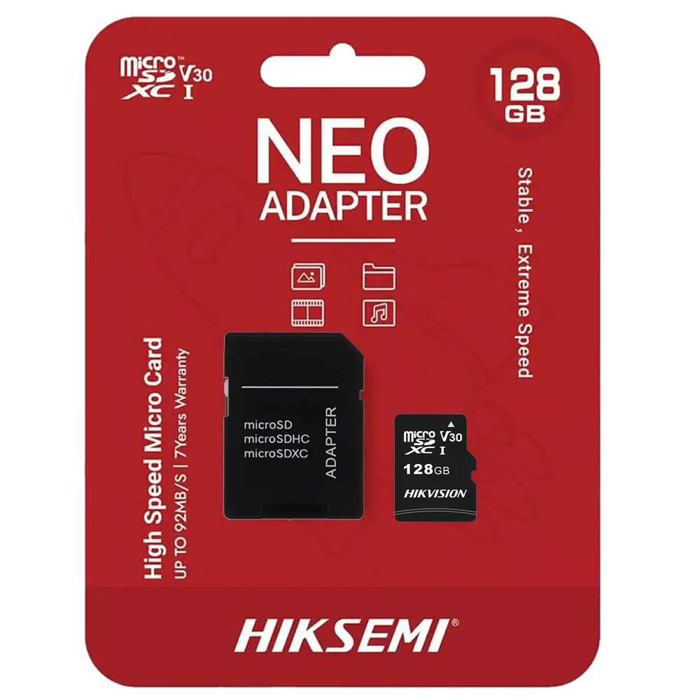 MEMORIA MICRO SD HIKVISION 128GB NEO SDXC CLASE 10 HS-TF-C1