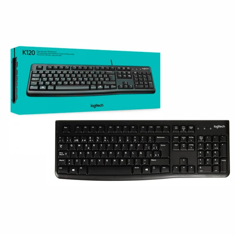 TECLADO LOGITECH K120 ESPAÑOL USB NEGRO