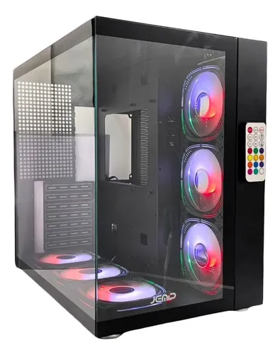 CASE JEMIP GAMING EVO II ATX/ 1USB 3.0/ TYPE C/ HD AUDIO 6xFAN ARGB HUB+CONTROL LATERAL-FRONTAL VIDRIO BLANCO JP-208SS W