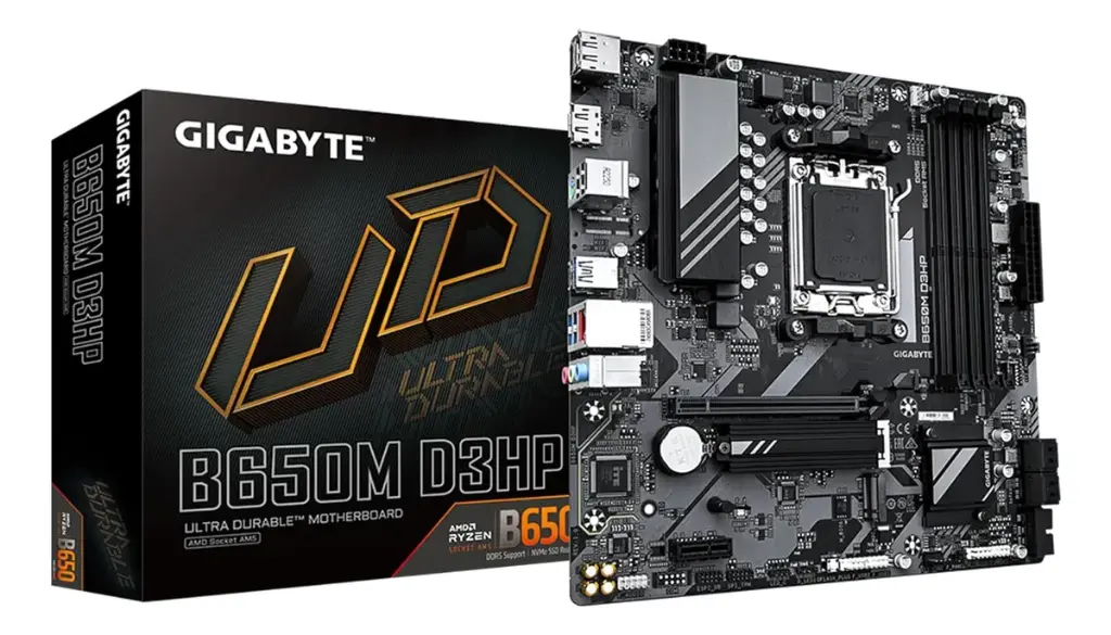 TARJETA MADRE GIGABYTE B650M D3HP AX MATX SOCKET AM5 2xDDR5-8000 4xSATA 2xM.2 2xPCIe 