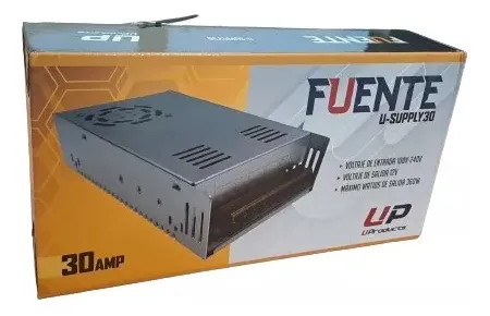 FUENTE DE PODER 12VOLTIOS 30 AMP PARA CCTV-CINTAS LED 9 CANALES U-SUPPLY30