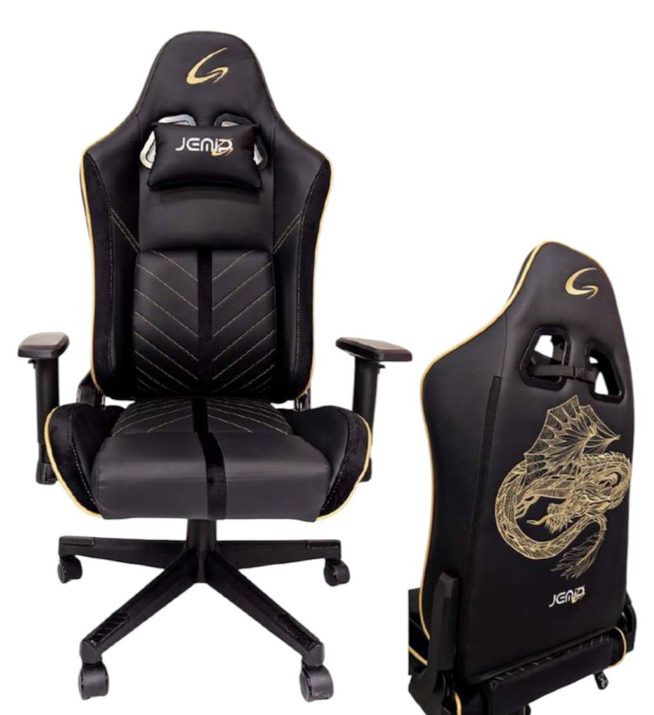 SILLA JEMIP GAMING MUSHU SP-KW-G6322B REPOSA CABEZA POSA BRAZOS ERGONOMICA SOP LUMBAR MECANISMO MARIPOSA