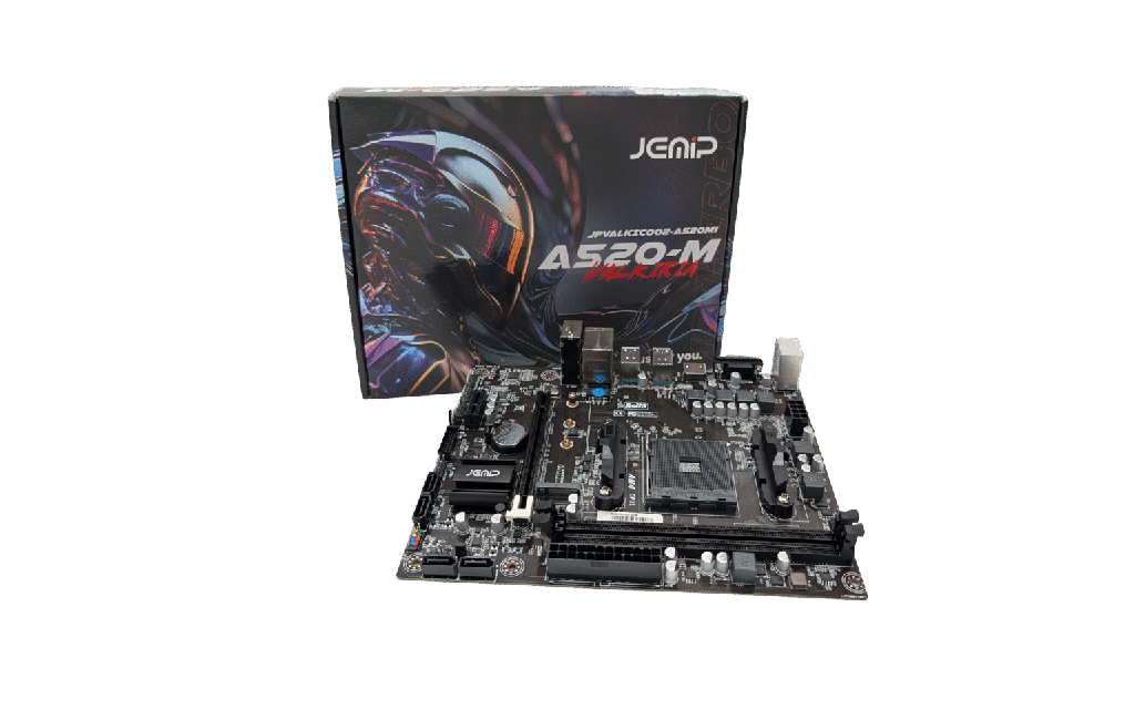 TARJETA MADRE GAMING VALKIRIA A520M MATX SOCKET AMD4 2x DDR4 3200/UHD 600 4xSATA 6xUSB M.2 PCIe X16 HDMI-VGA