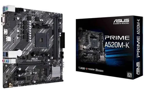 TARJETA MADRE A520M-K AMD RYZEN 5000 SOCKET AM4 A520 ASUS PRIME 