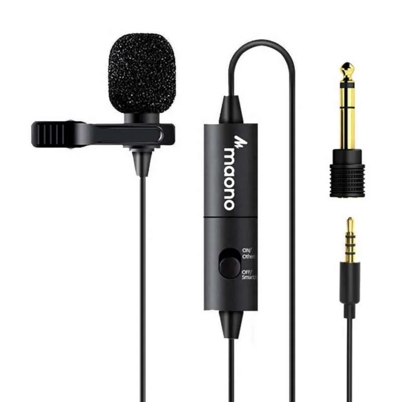 MICROFONO MAONO AU-100 LAVALIER OMNIDIRECCIONAL DE SOLAPA 3.5MM