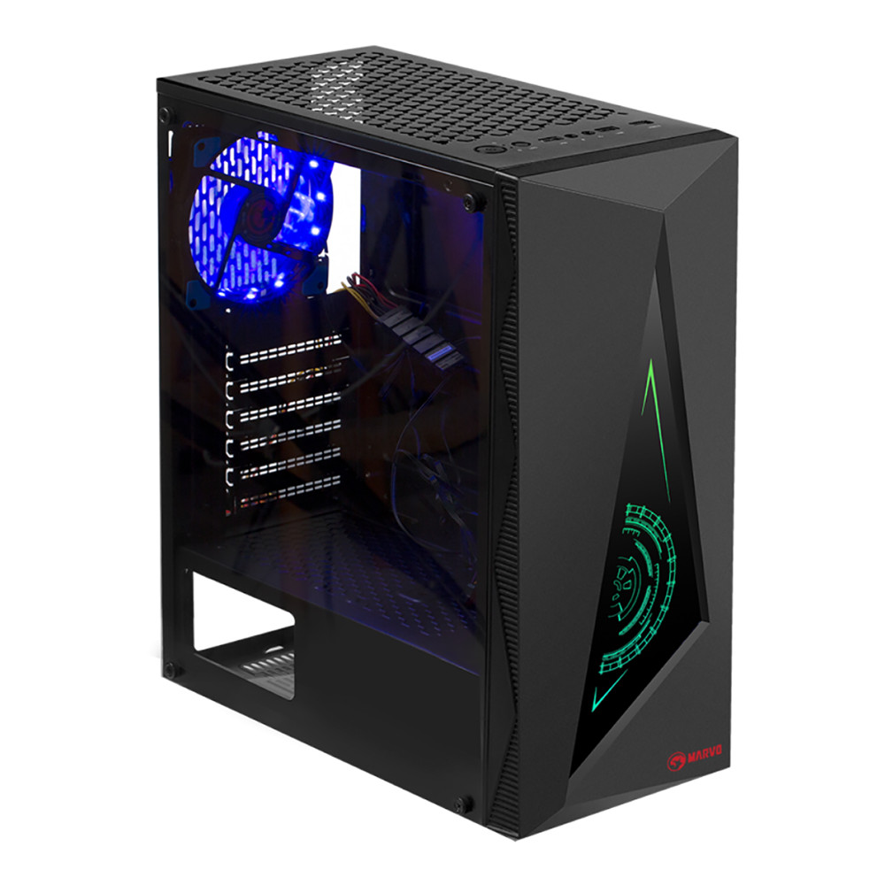 CASE MARVO CA-119BK TAZOS 110 CON VIDRIO TEMPLADO
