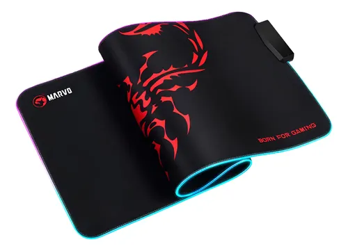 MOUSE PAD GAMING MARVO MG011 SCORP XL RECARGABLE HUB 4 PORT RGB 800X300X4MM