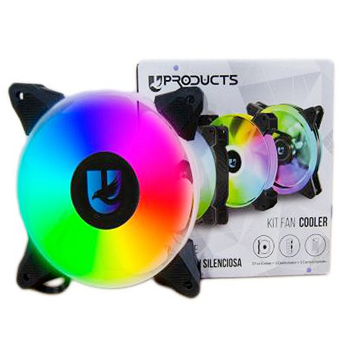 KIT 3 FAN RGB 120MM MODELO 2 U PRODUCTS