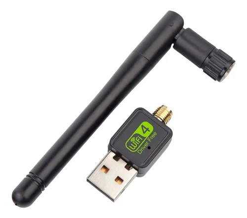 ADAPTADOR USB WIFI AC-VERDE 600Mbps ANTENA
