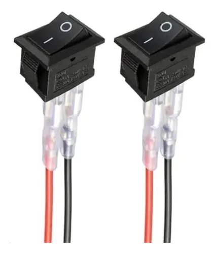 INTERRUPTOR CABLE ON/OFF 12V PEQUEÑO RECTANGULAR 10A 11236