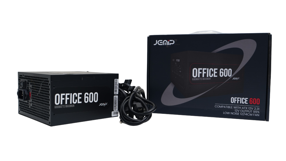 FUENTE DE PODER JEMIP OFFICE 600W/ 600 FAN 12CM 24PIN 2xSATA ATX-600