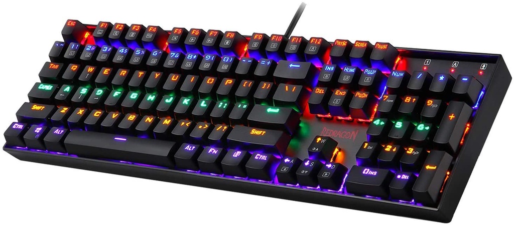 TECLADO MECANICO MITRA FULL EN ESPAÑOL, RGB, SWITCHES RED REDRAGON K551RGB-1