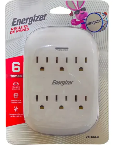REGLETA DE PARED 6 TOMAS YB106P ENERGIZER