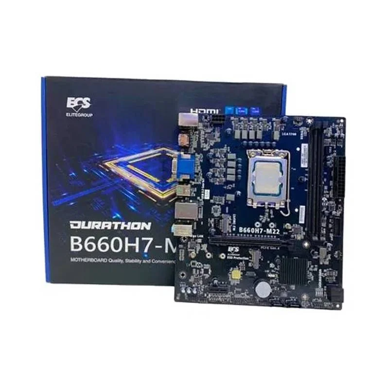 TARJETA MADRE ECS B760H7-M LG1700 2xDDR5-6400 3xSATA 2xM.2 3xPCIe 6xUSB 3xRGB HDMI-VGA GEN 14TH-13TH-12TH